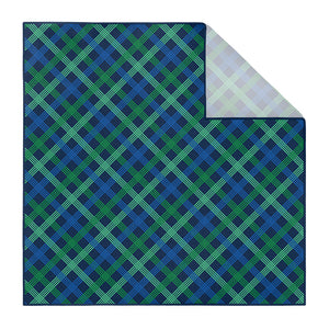 Belmont Plaid Pocket Square - Printed - Knotty Tie Co.