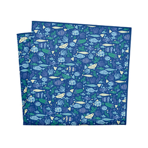 Below the Sea Pocket Square - 12" Square - Knotty Tie Co.