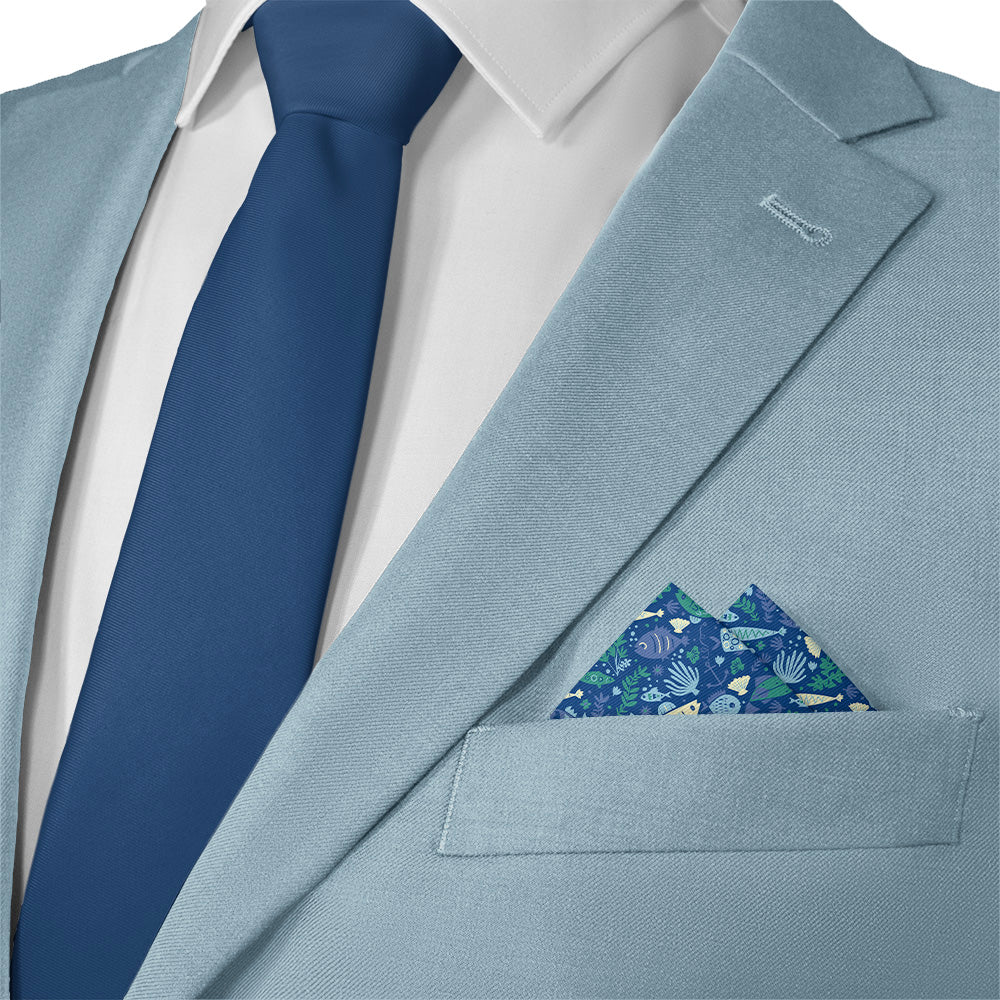 Below the Sea Pocket Square - 12" Square - Knotty Tie Co.