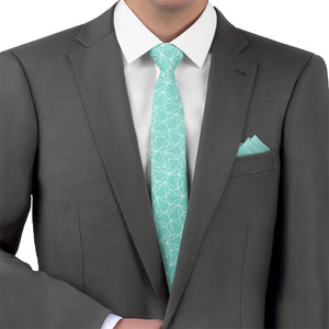 Bert Geometric Necktie - Matching Pocket Square - Knotty Tie Co.