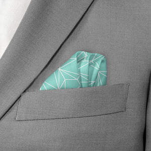 Bert Geometric Pocket Square - Wave Fold - Knotty Tie Co.