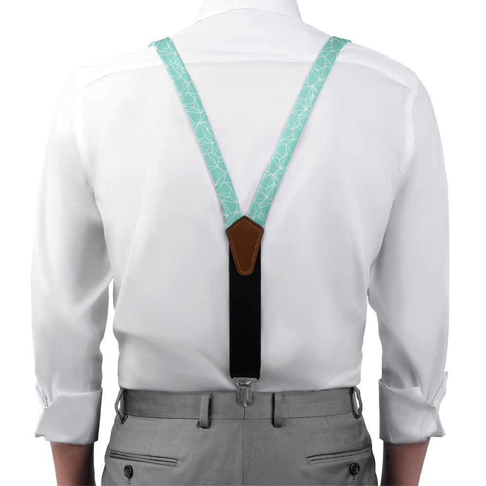 Bert Geometric Suspenders - On Model Front View - Knotty Tie Co.