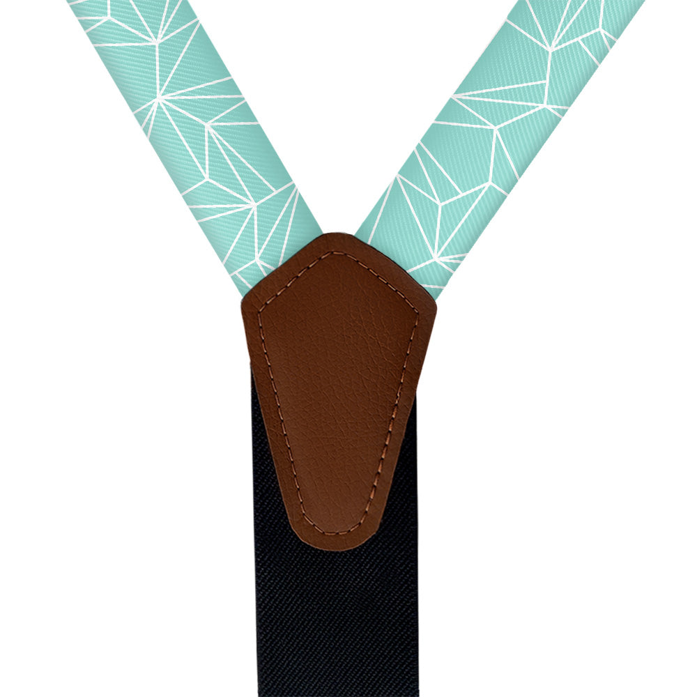 Bert Geometric Suspenders - Vegan Leather Y-Back - Knotty Tie Co.