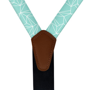 Bert Geometric Suspenders - Vegan Leather Y-Back - Knotty Tie Co.