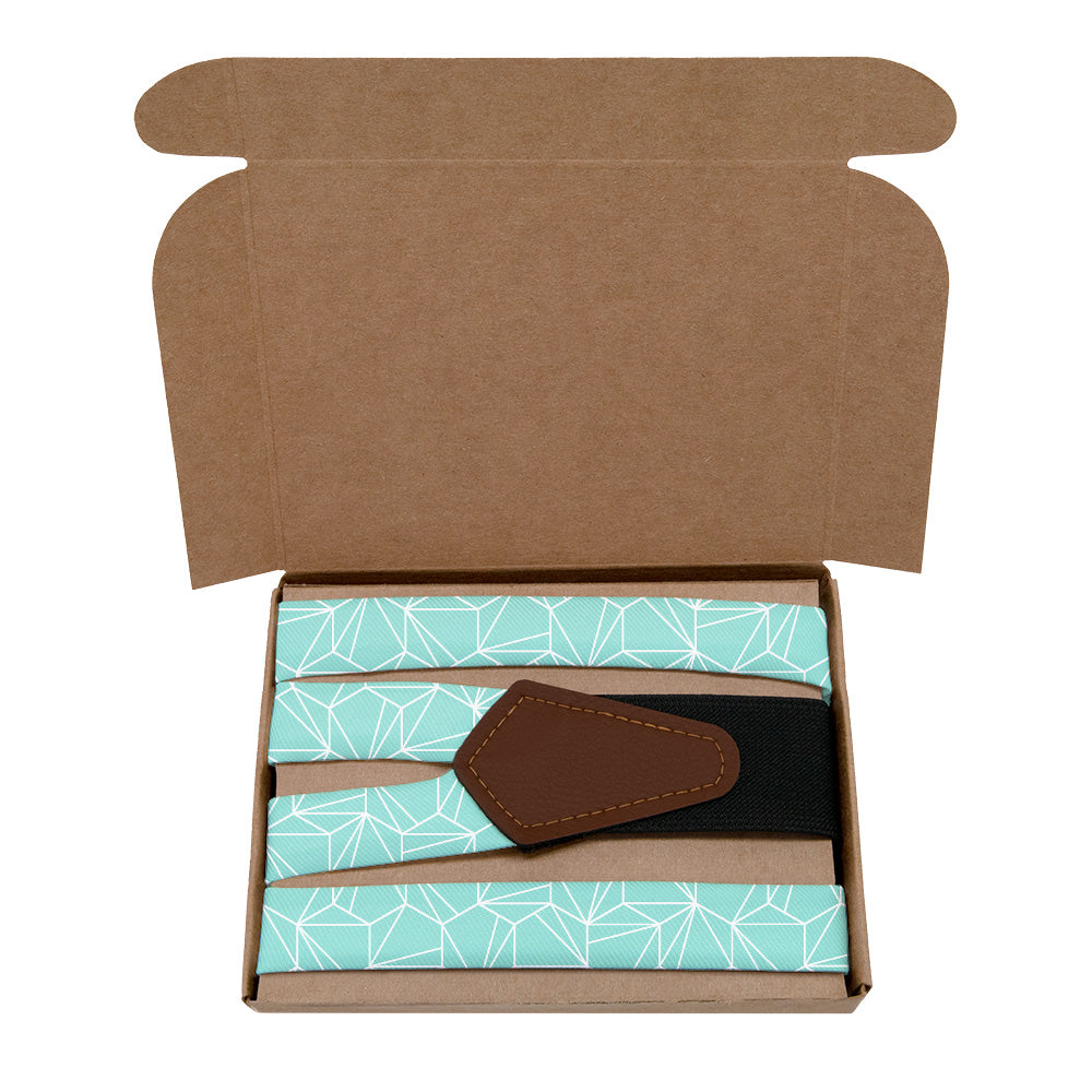 Bert Geometric Suspenders - Kraft Gift Box Packaging - Knotty Tie Co.