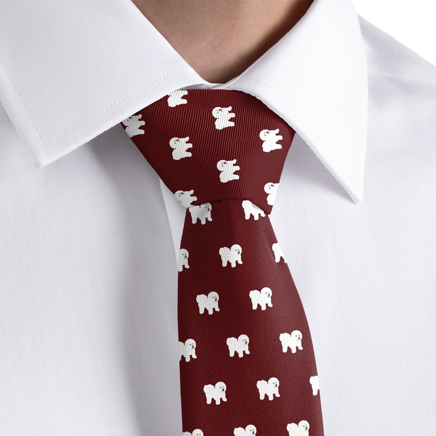 Bichon Frise Necktie - Rolled - Knotty Tie Co.