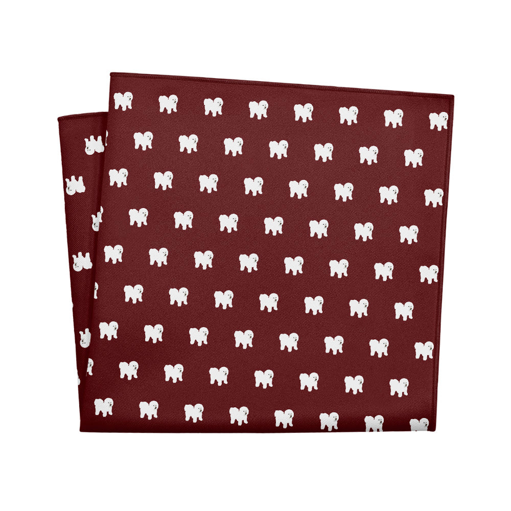 Bichon Frise Pocket Square - 12" Square - Knotty Tie Co.