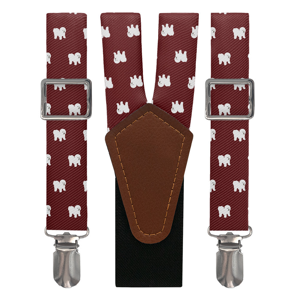 Bichon Frise Suspenders - Main View - Knotty Tie Co.