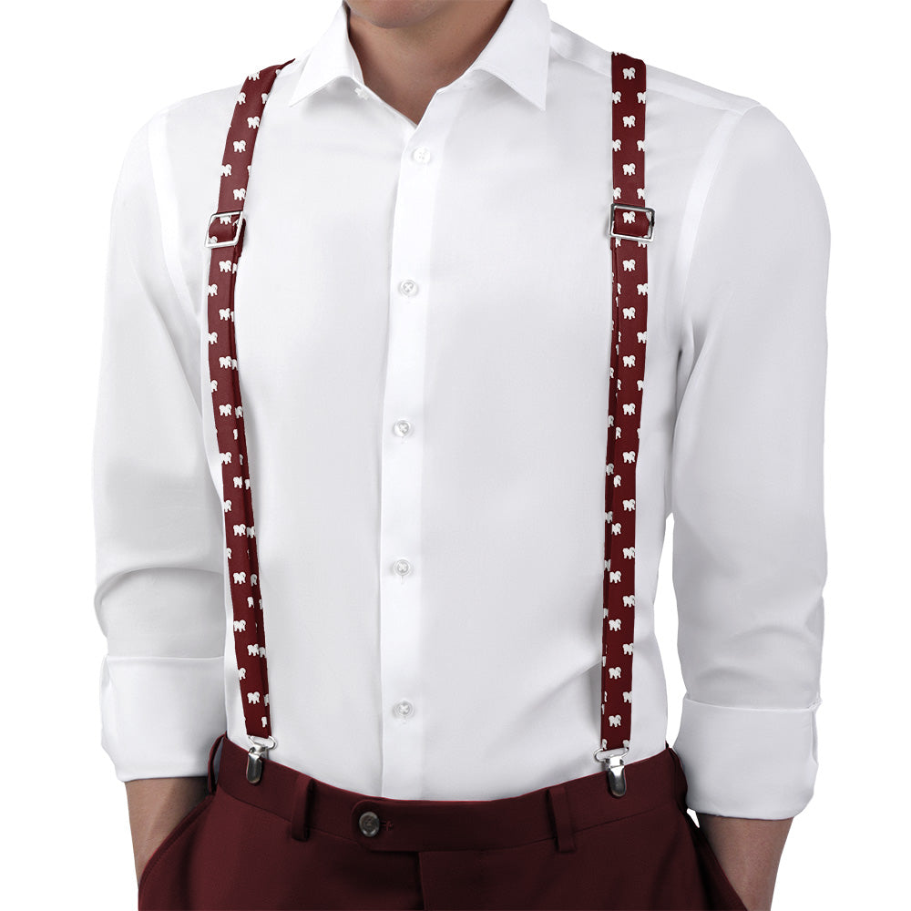 Bichon Frise Suspenders - Main View - Knotty Tie Co.