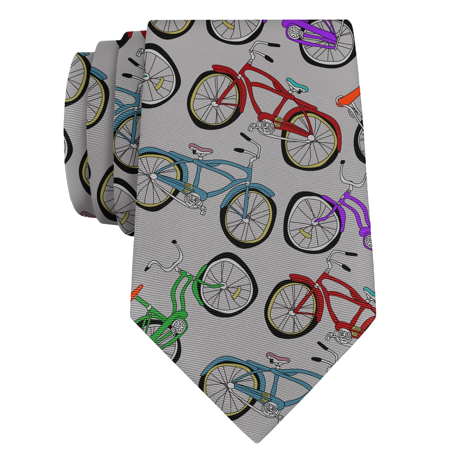 Bike Ride Necktie - Rolled - Knotty Tie Co.