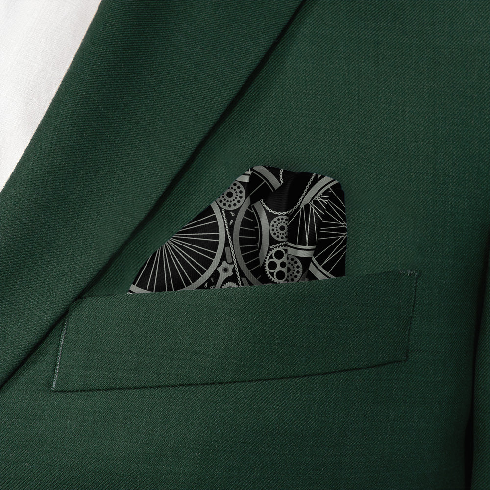 Bike Parts Pocket Square - Wave Fold - Knotty Tie Co.