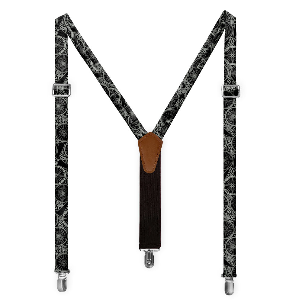 Bike Parts Suspenders - Full Front View - Knotty Tie Co.