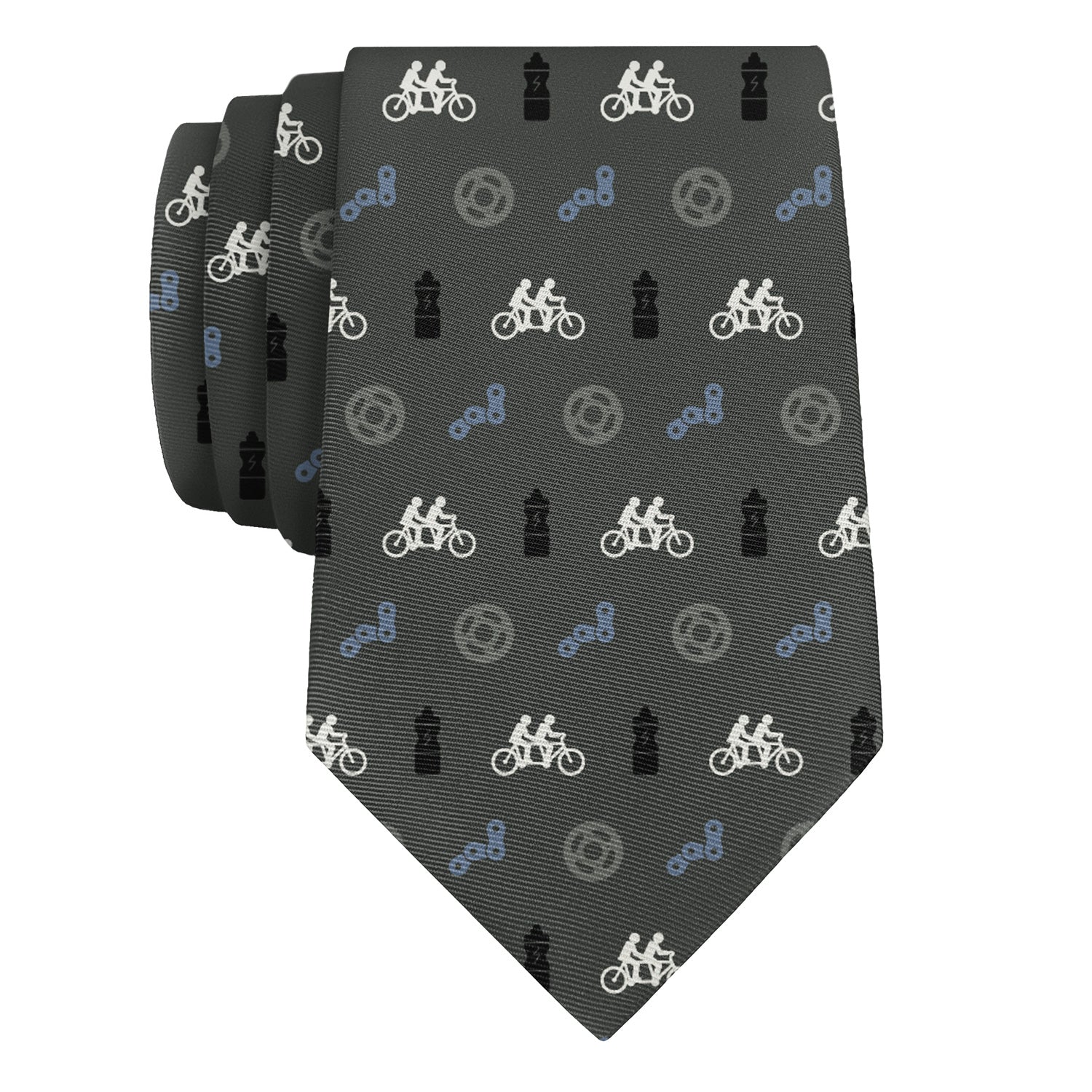 Biking With Friends Necktie - Rolled - Knotty Tie Co.