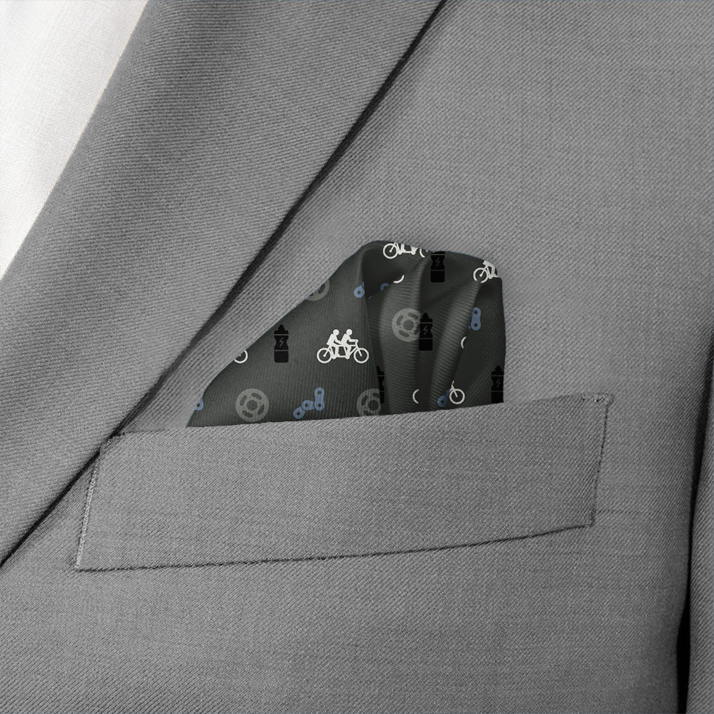 Biking With Friends Pocket Square - Wave Fold - Knotty Tie Co.