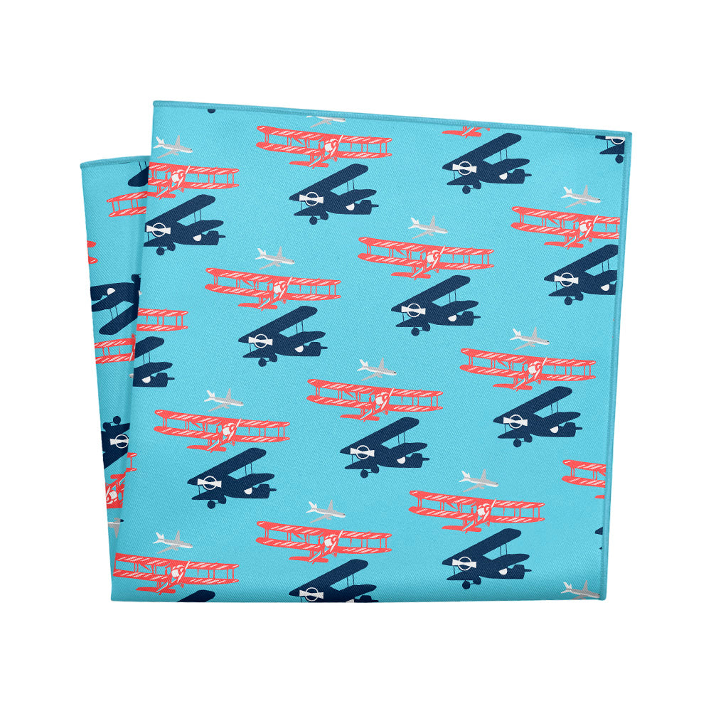 Biplane Pocket Square - 12" Square - Knotty Tie Co.