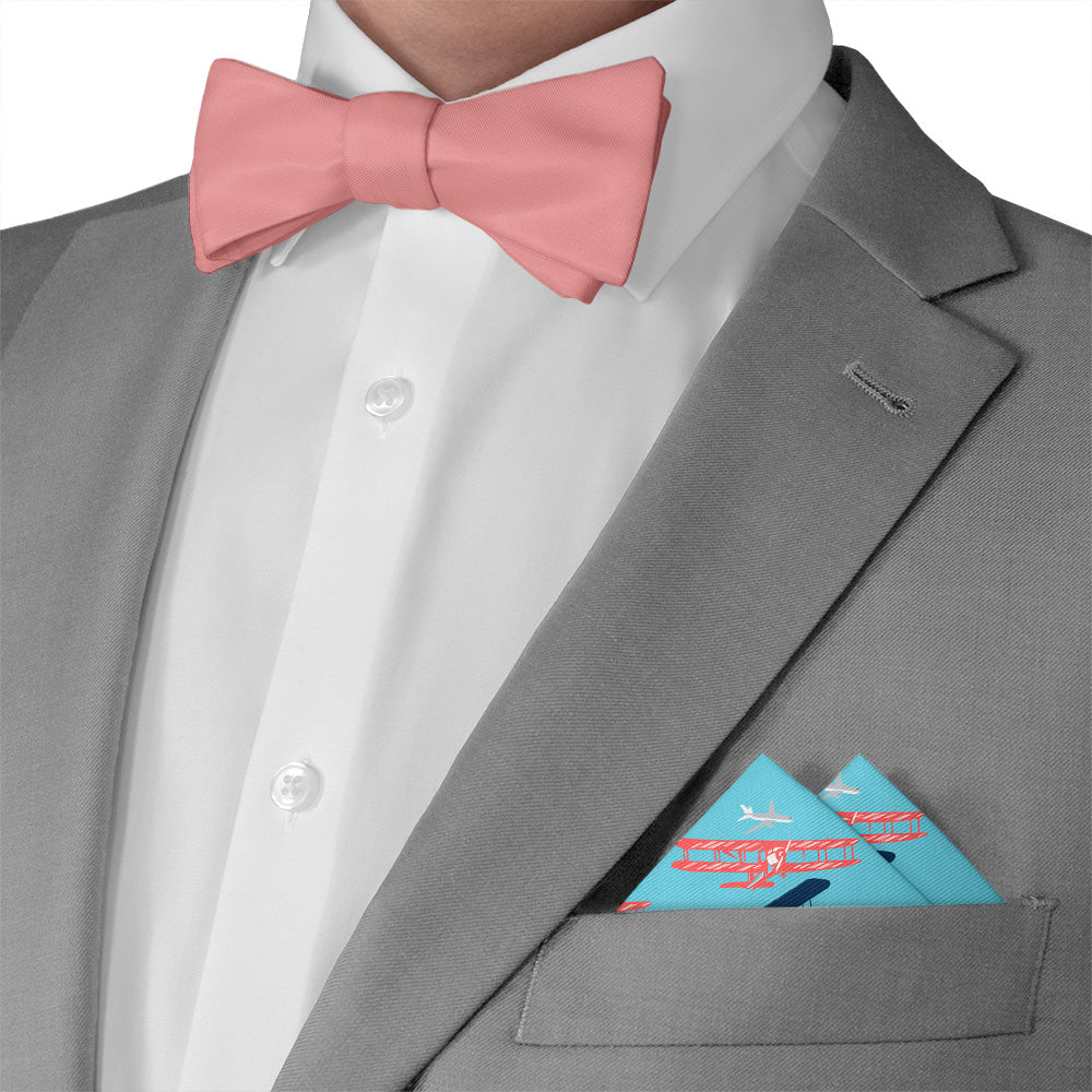 Biplane Pocket Square - Matching Bow Tie - Knotty Tie Co.