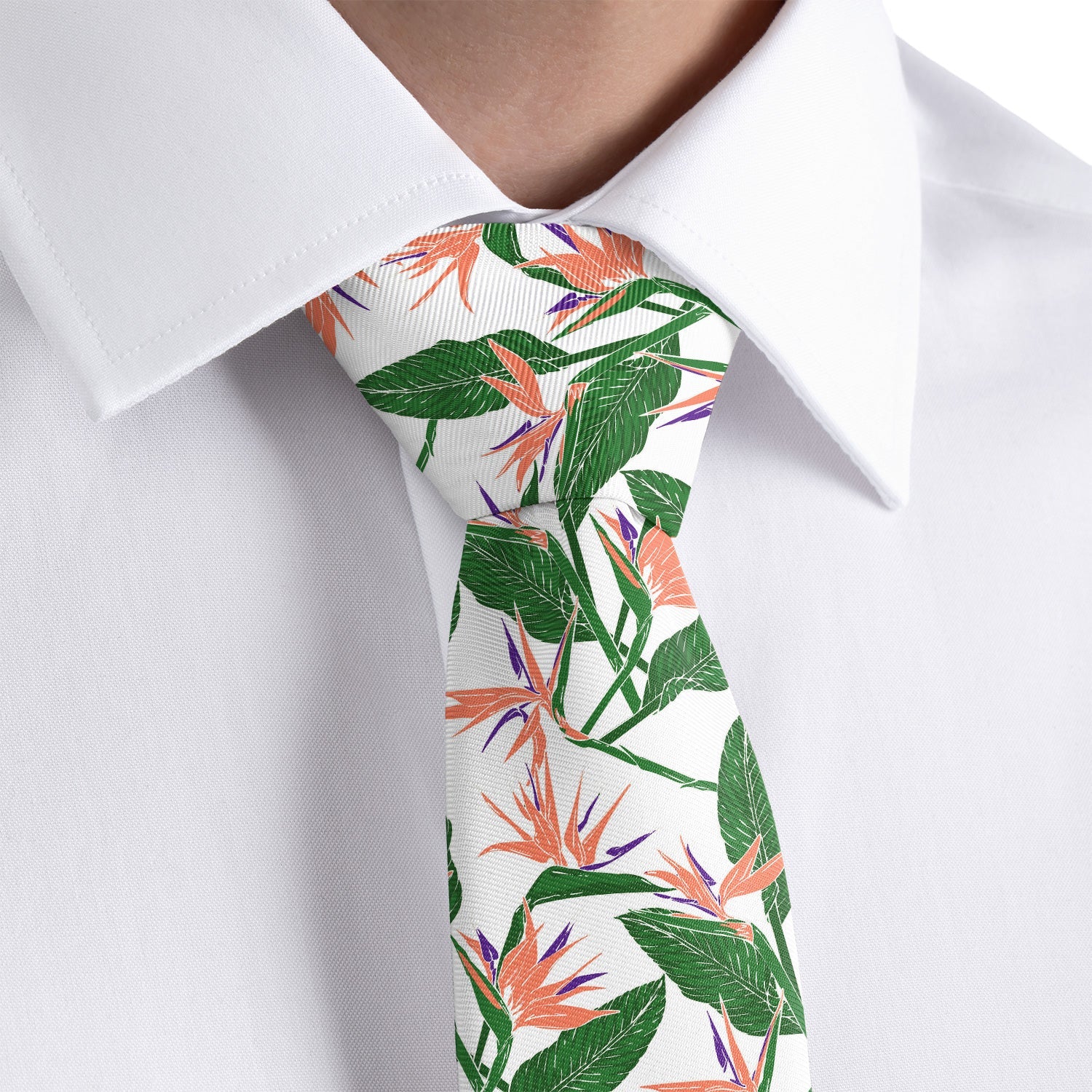 Bird of Paradise Necktie - Rolled - Knotty Tie Co.