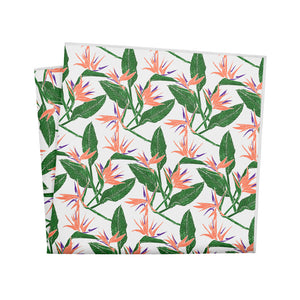 Bird of Paradise Pocket Square - 12" Square - Knotty Tie Co.