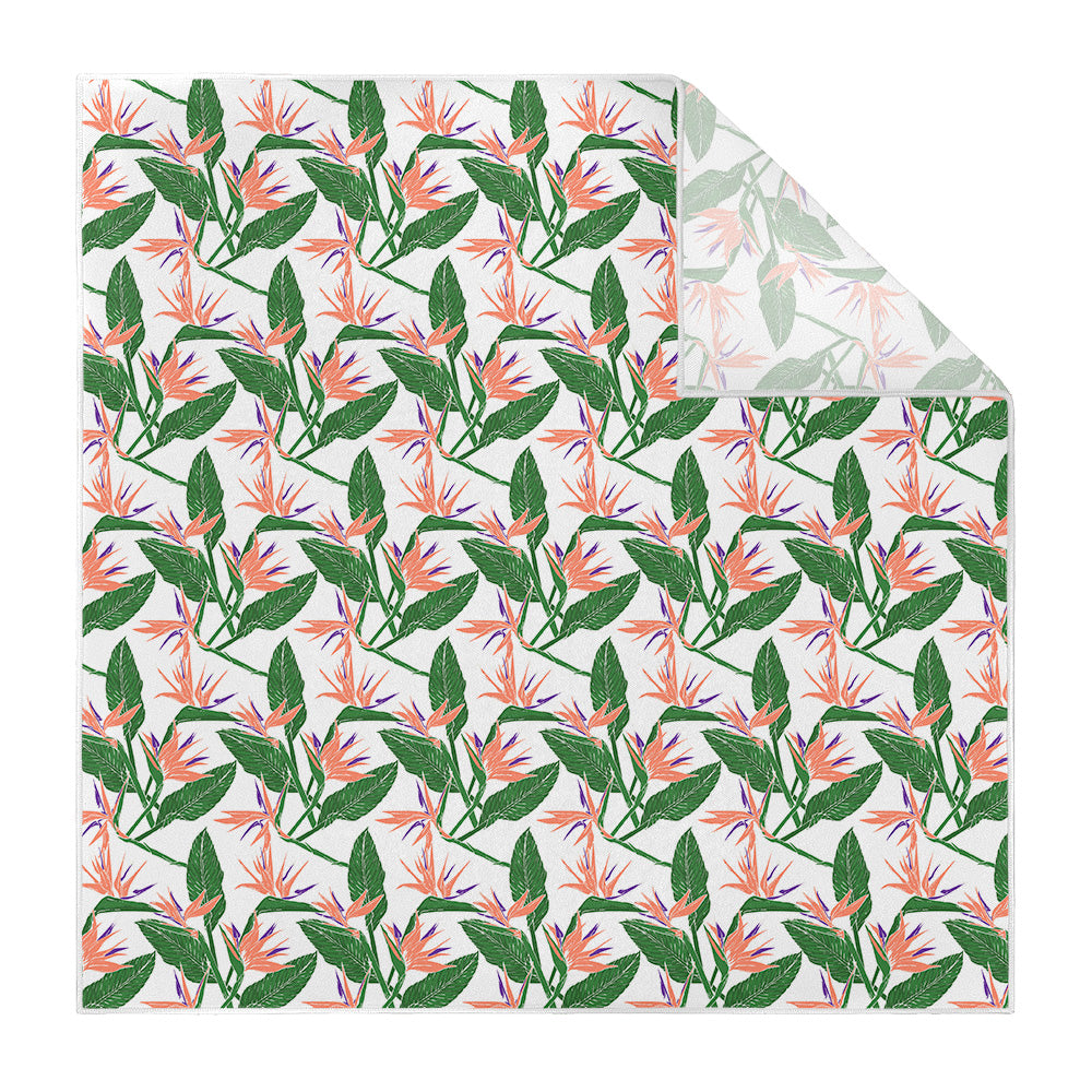 Bird of Paradise Pocket Square - Printed - Knotty Tie Co.