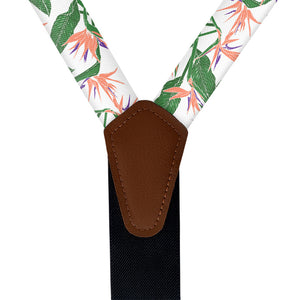 Bird of Paradise Suspenders - Vegan Leather Y-Back - Knotty Tie Co.