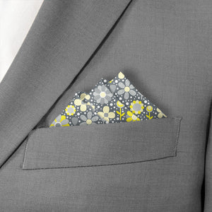 Bloom Floral Pocket Square - Stairs Fold - Knotty Tie Co.