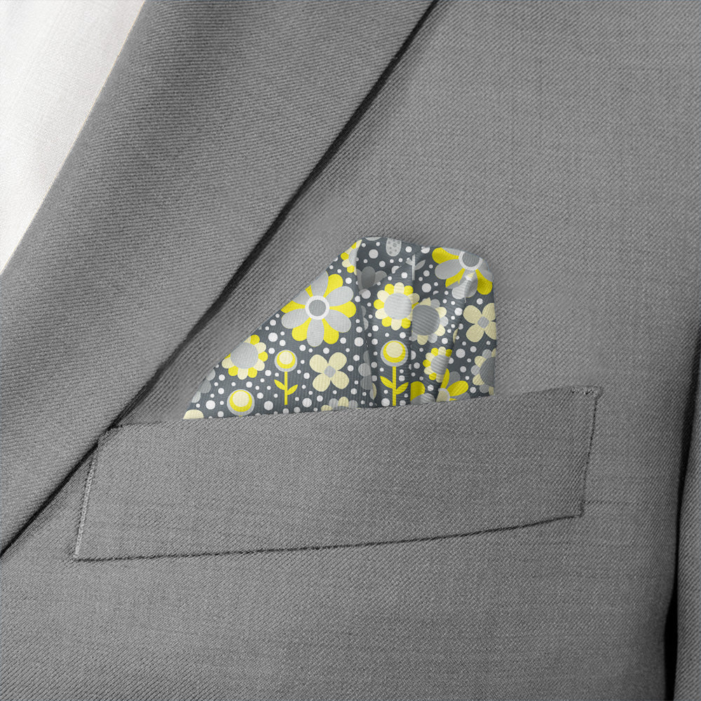 Bloom Floral Pocket Square - Wave Fold - Knotty Tie Co.