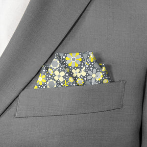 Bloom Floral Pocket Square - Scalloped Fold - Knotty Tie Co.