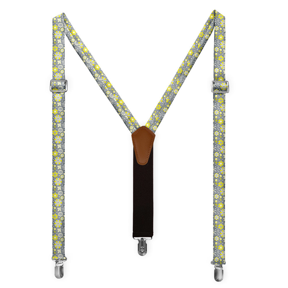 Bloom Floral Suspenders - Full Front View - Knotty Tie Co.