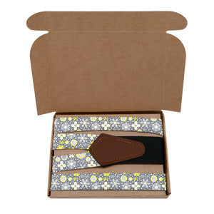 Bloom Floral Suspenders - Kraft Gift Box Packaging - Knotty Tie Co.