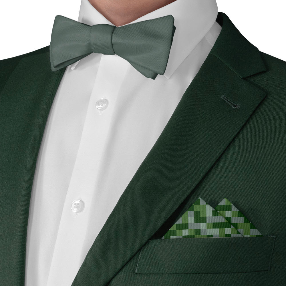 Blur Geometric Pocket Square - Matching Bow Tie - Knotty Tie Co.