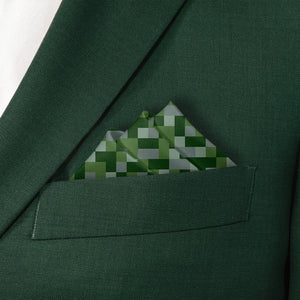 Blur Geometric Pocket Square - Stairs Fold - Knotty Tie Co.