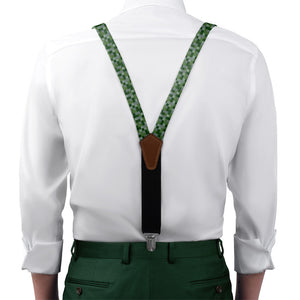 Blur Geometric Suspenders - On Model Front View - Knotty Tie Co.