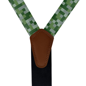 Blur Geometric Suspenders - Vegan Leather Y-Back - Knotty Tie Co.