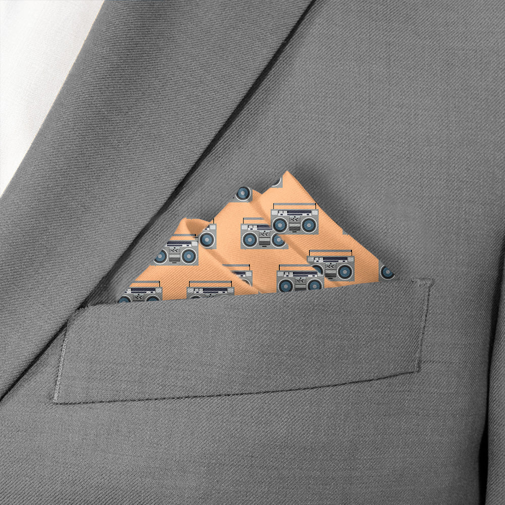 Boombox Pocket Square - Stairs Fold - Knotty Tie Co.