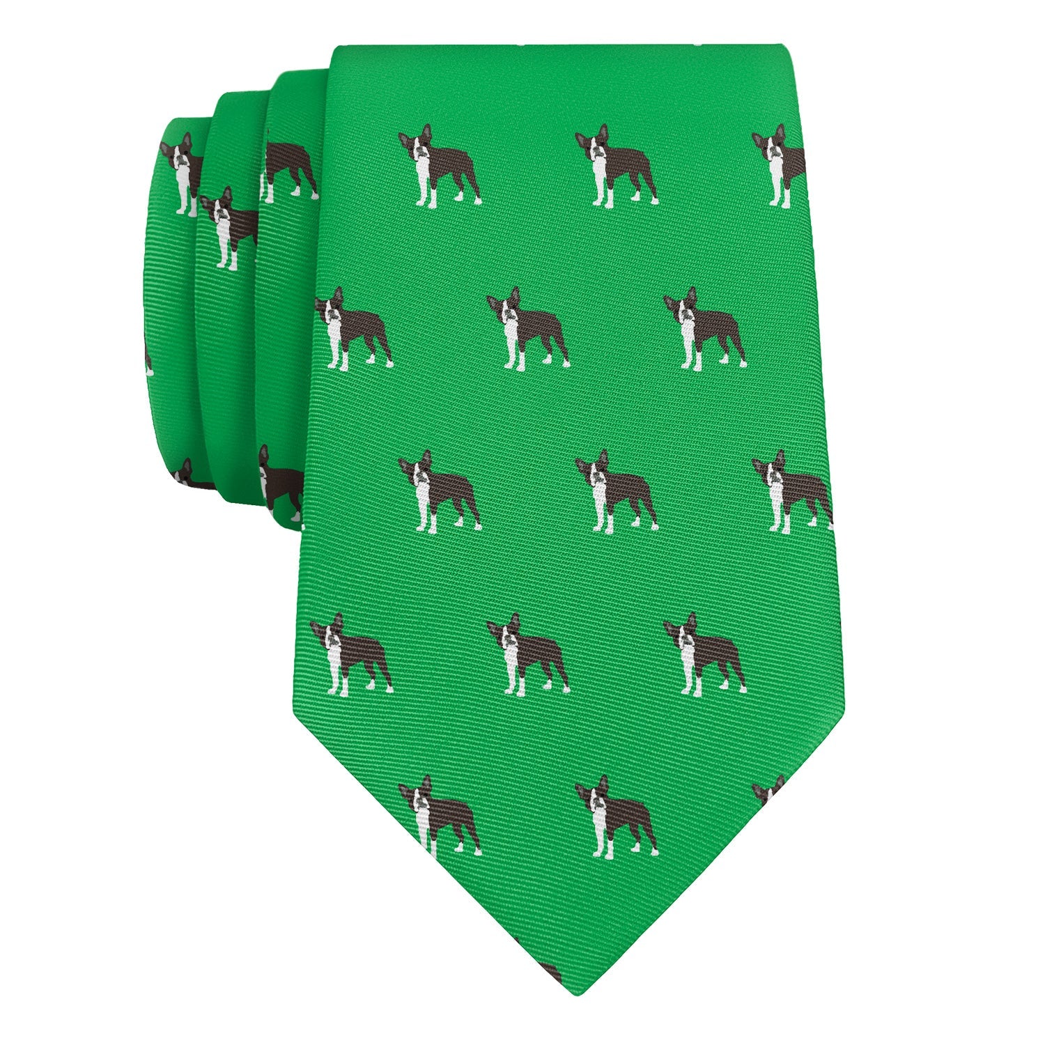 Boston Terrier Necktie - Rolled - Knotty Tie Co.