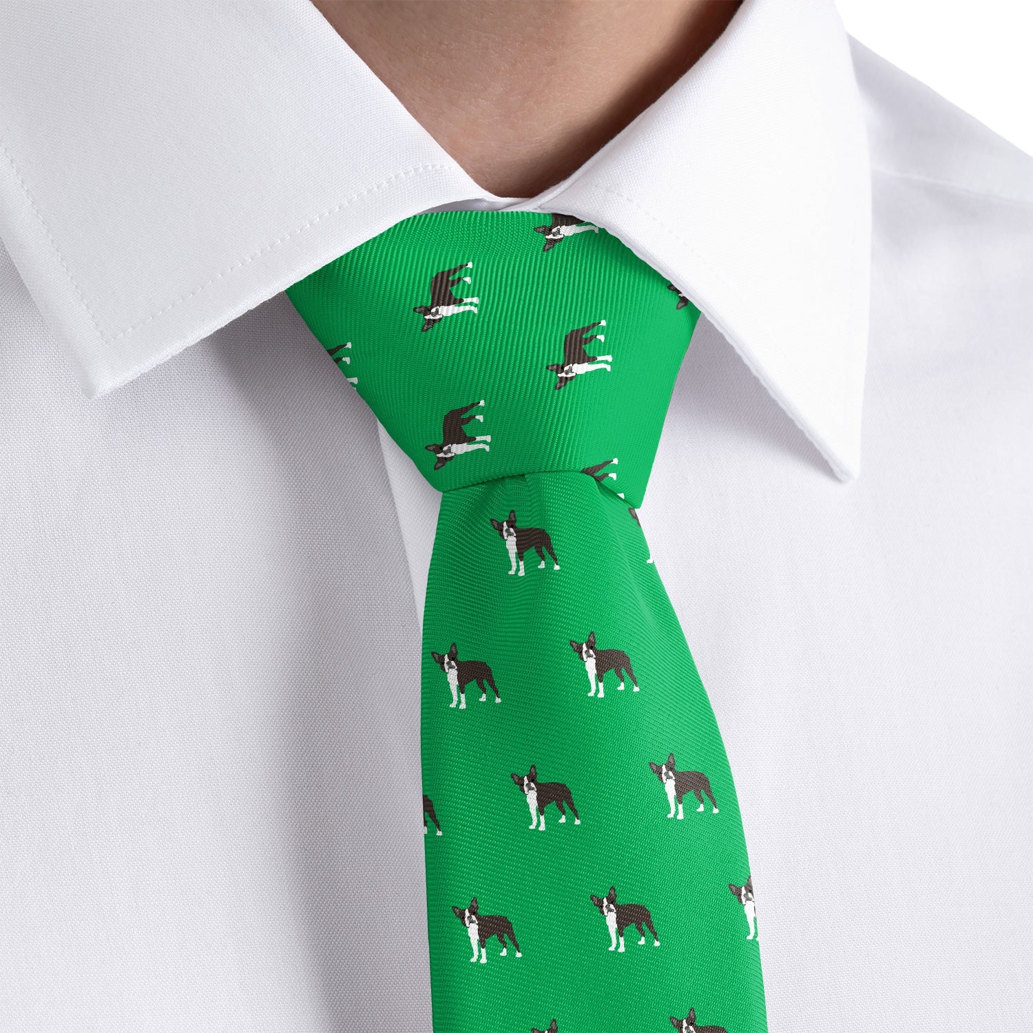 Boston Terrier Necktie - Dress Shirt - Knotty Tie Co.