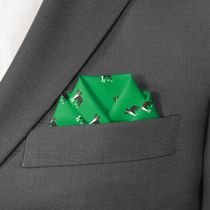 Boston Terrier Pocket Square - Scalloped Fold - Knotty Tie Co.