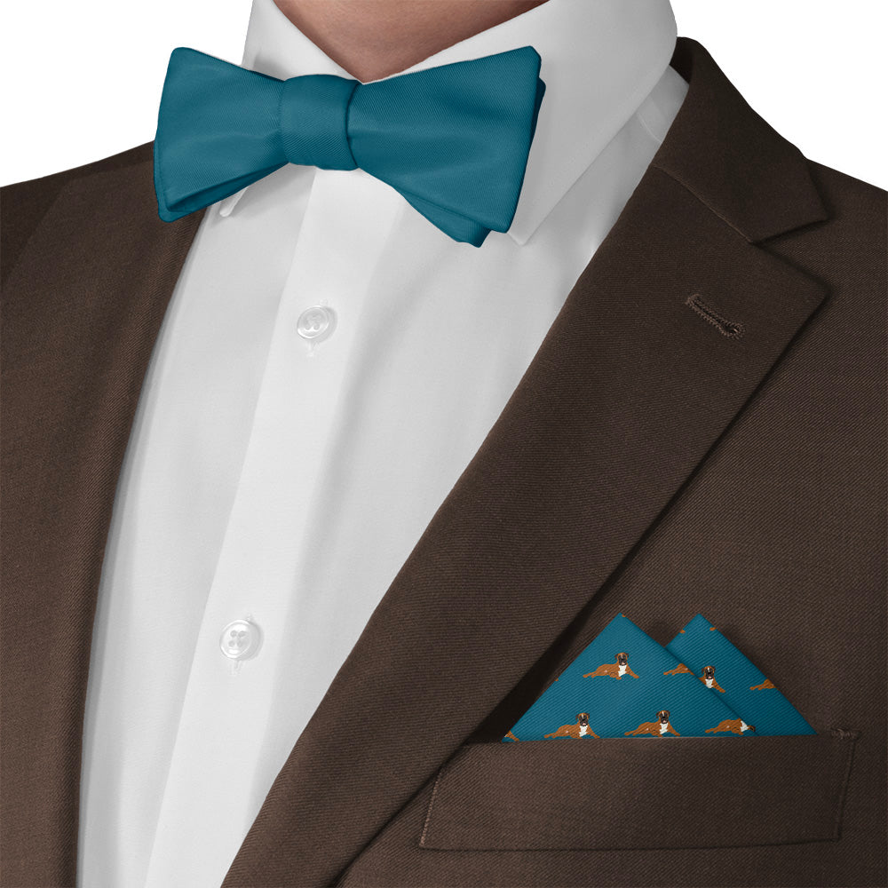 Boxer Pocket Square - Matching Bow Tie - Knotty Tie Co.