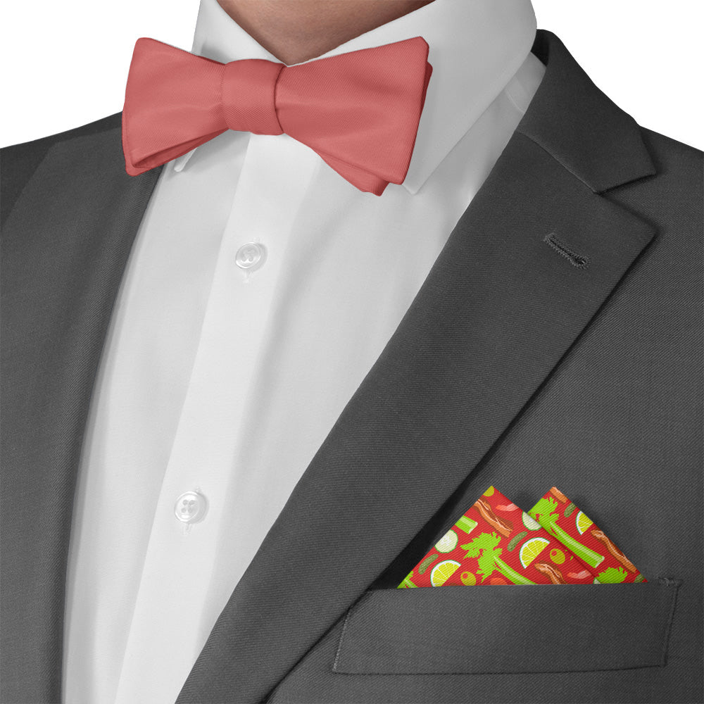 Breakfast Salad Pocket Square - Matching Bow Tie - Knotty Tie Co.