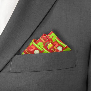 Breakfast Salad Pocket Square - Stairs Fold - Knotty Tie Co.