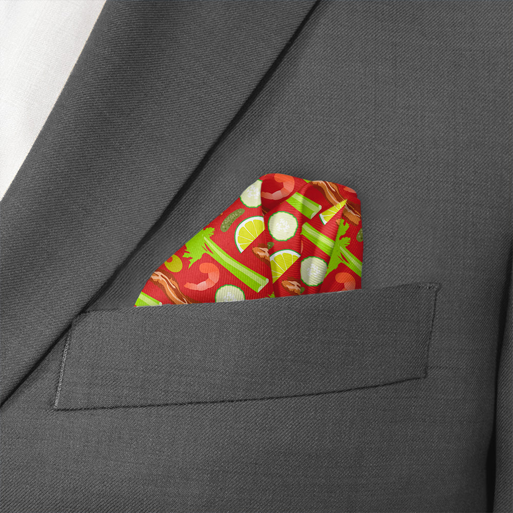 Breakfast Salad Pocket Square - Wave Fold - Knotty Tie Co.