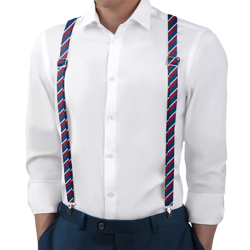 Broadway Stripe Suspenders - Main View - Knotty Tie Co.