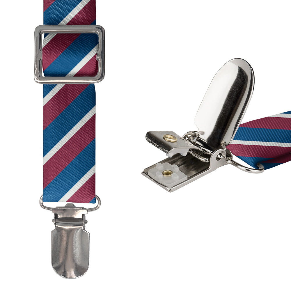 Broadway Stripe Suspenders - Hardware and Strap - Knotty Tie Co.