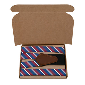 Broadway Stripe Suspenders - Kraft Gift Box Packaging - Knotty Tie Co.