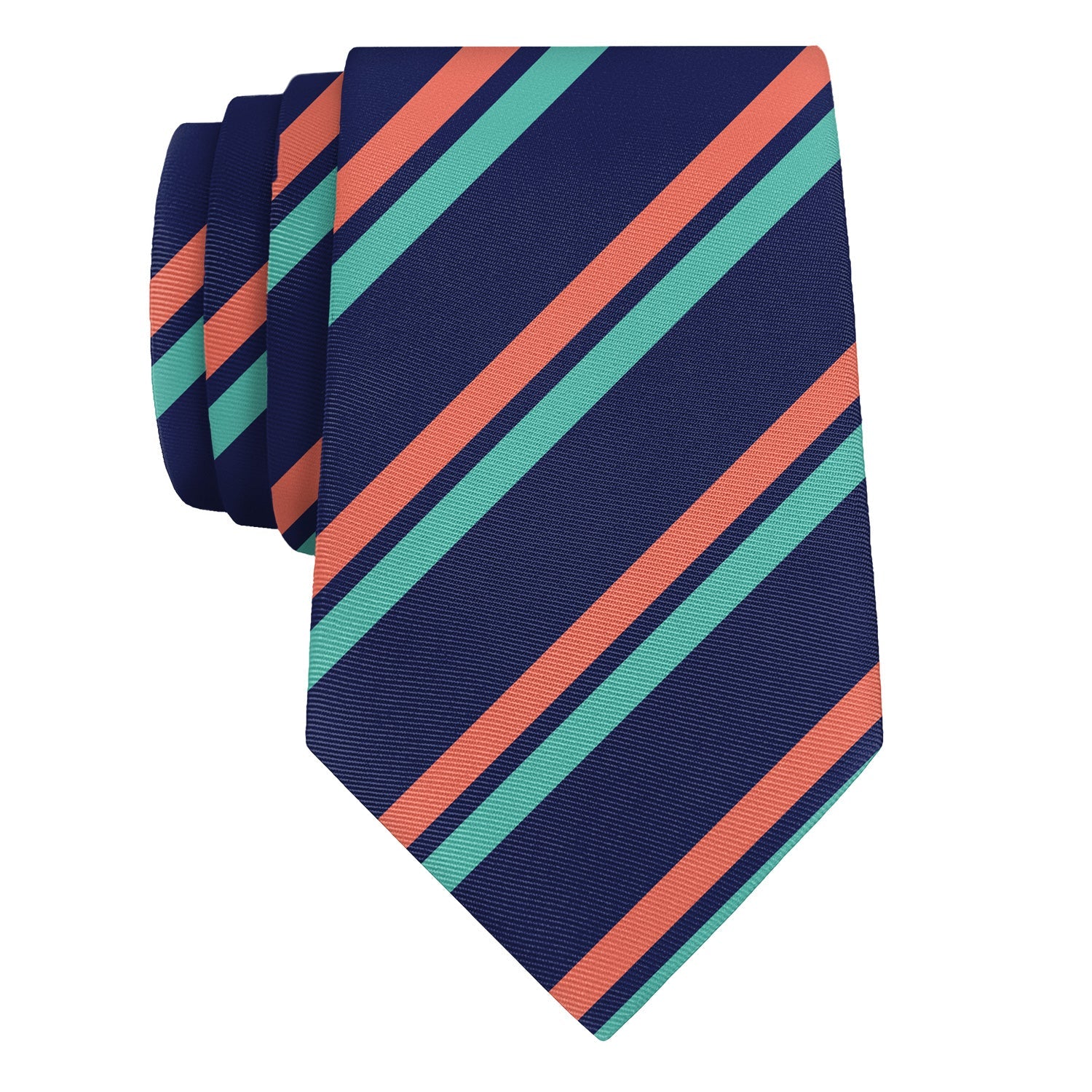 Brooklyn Stripe Necktie - Rolled - Knotty Tie Co.