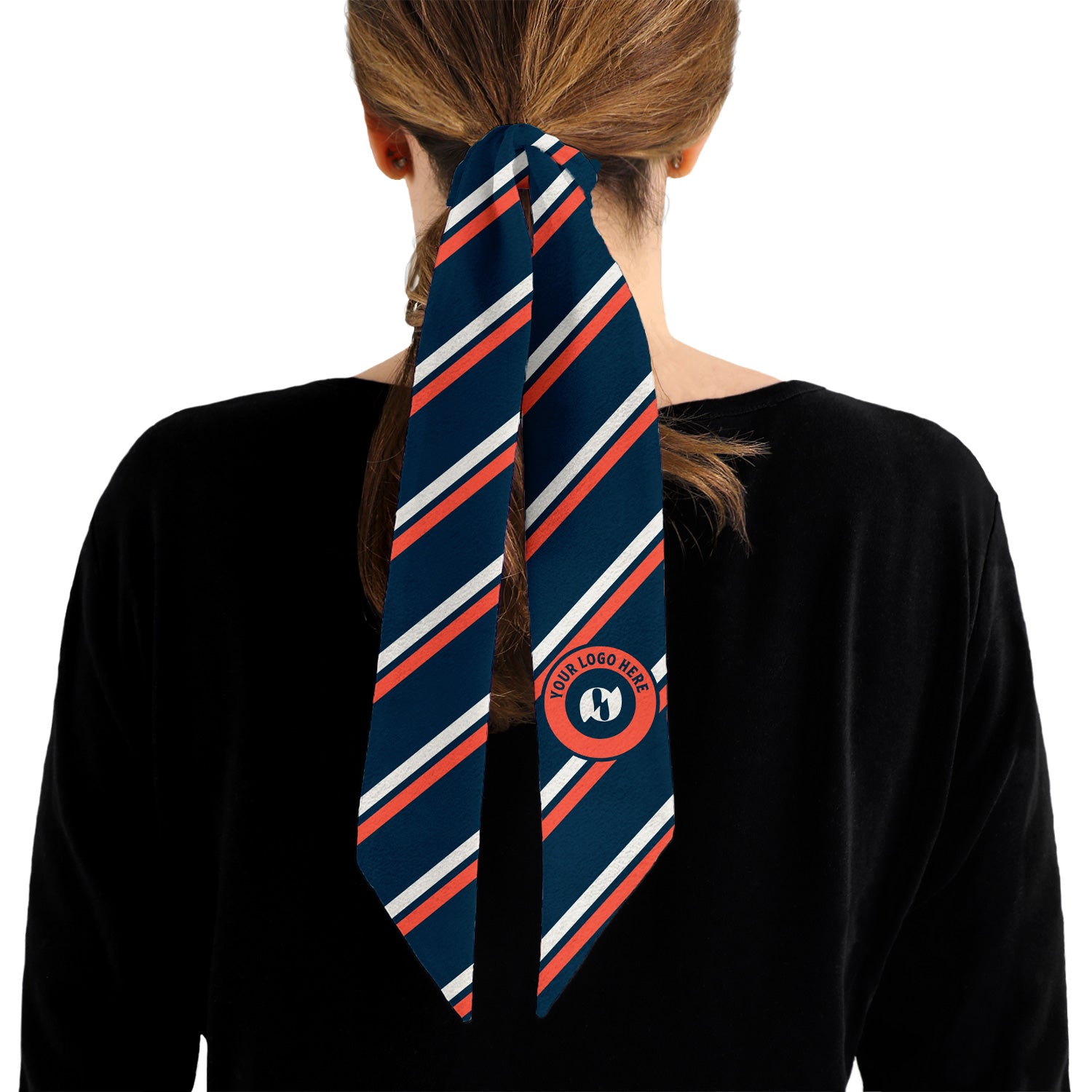 Brooklyn 1 Hair Pony Tail Logo Scarf - Knotty Tie Co.