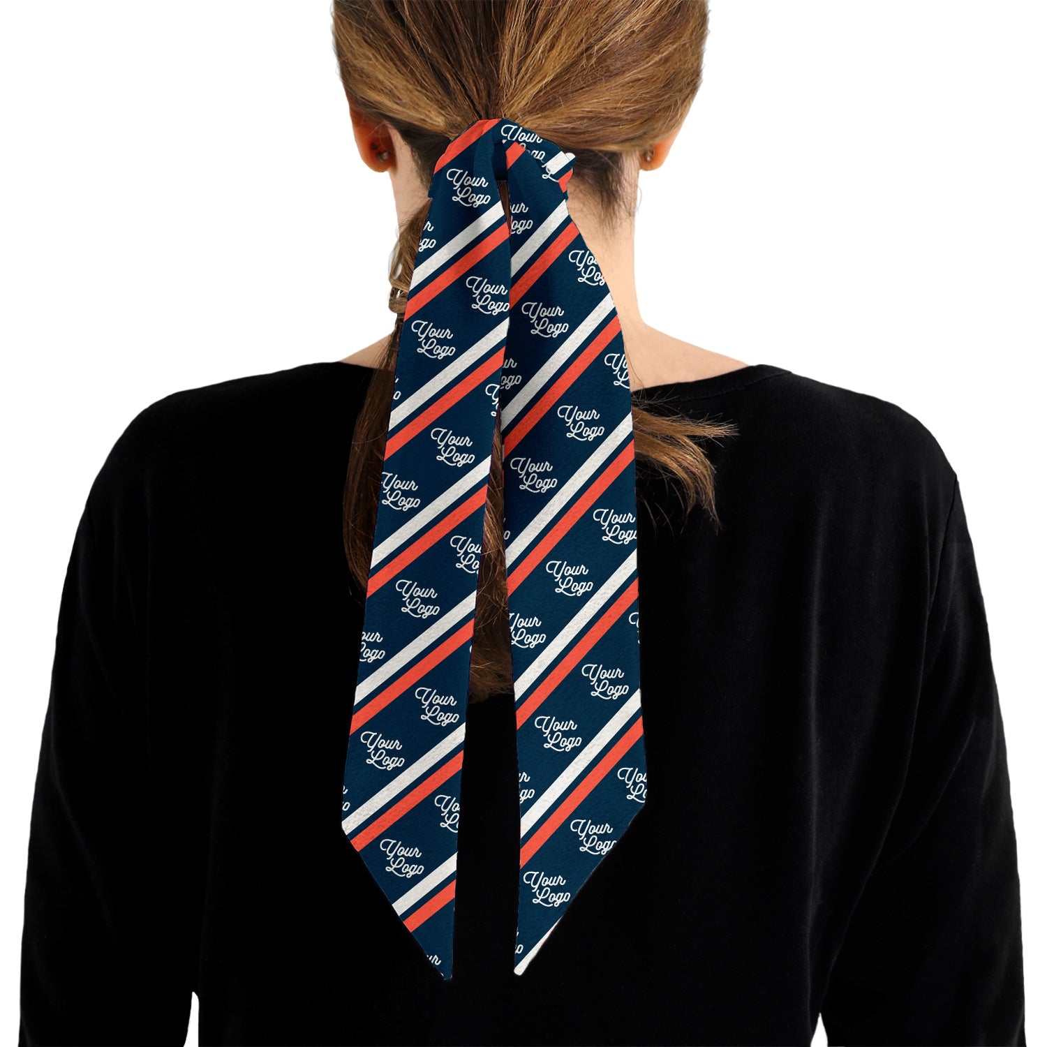 Brooklyn 2 Hair Pony Tail Logo Scarf - Knotty Tie Co.