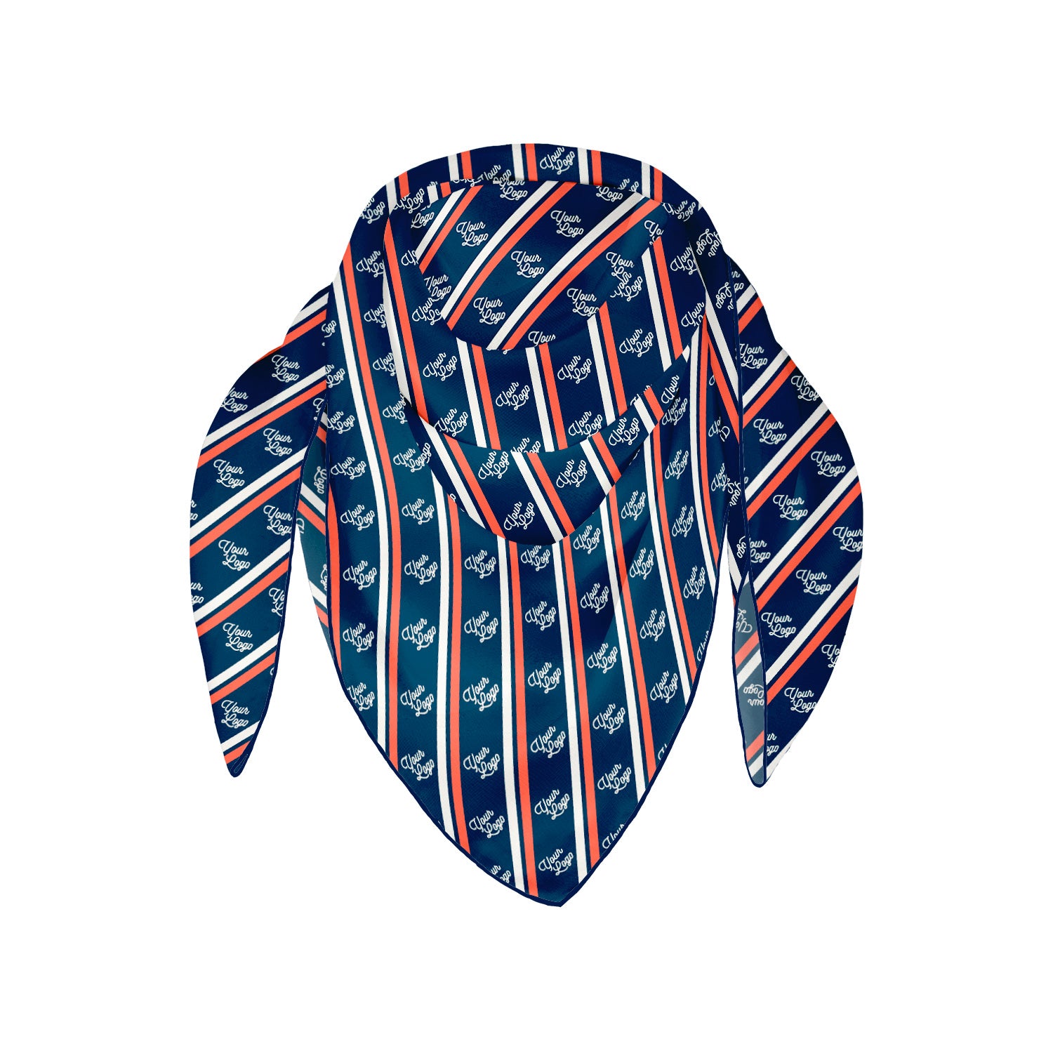 Brooklyn 2 Square Chiffon Logo Scarf - Knotty Tie Co.