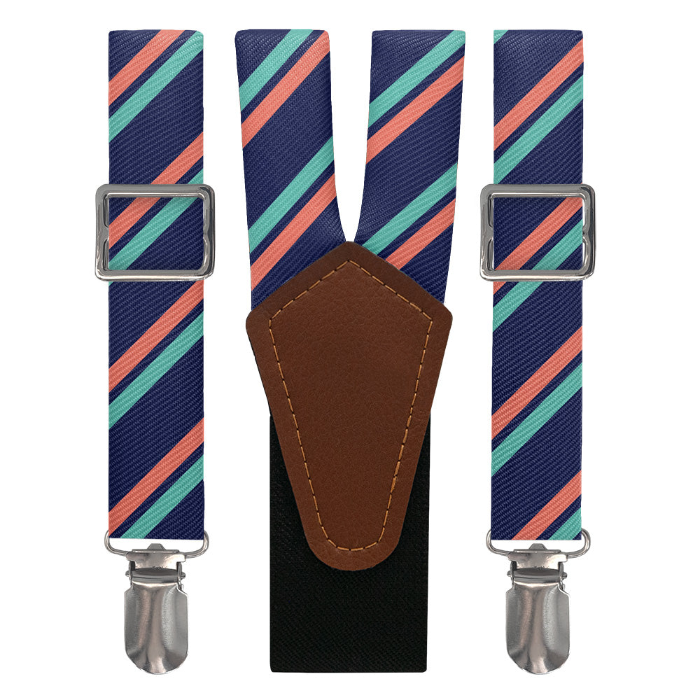 Brooklyn Stripe Suspenders - Main View - Knotty Tie Co.