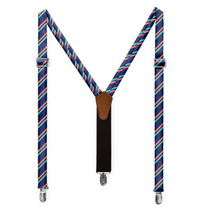 Brooklyn Stripe Suspenders - Full Front View - Knotty Tie Co.